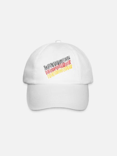Deutschland - Baseballkappe - Weiß/Weiß