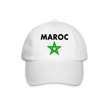 Marokko - Baseballkappe - Weiß/Weiß - Vorne
