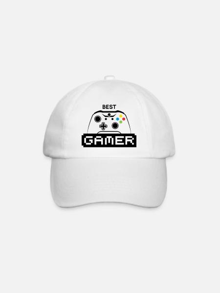 Best Gamer - Baseballkappe - Weiß/Weiß