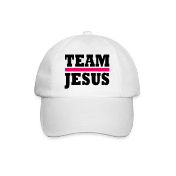 Team jesus - Baseballkappe - Weiß/Weiß - Vorne