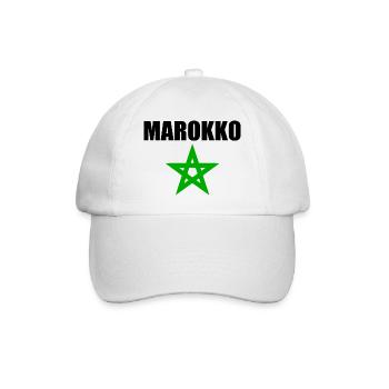 Marokko - Baseballkappe - Weiß/Weiß - Vorne