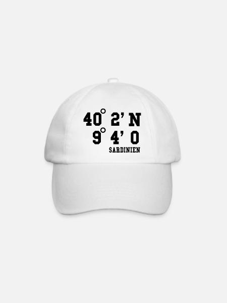 Sardinien Urlaub Sardegna Italien Geschenk Idee - Baseballkappe - Weiß/Weiß