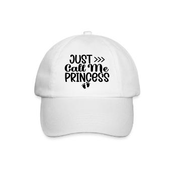 Just Call Me Princess - Baseballkappe - Weiß/Weiß - Vorne