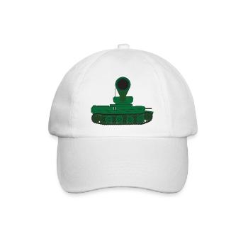 Panzerturm-Geschützrohr - Baseballkappe - Weiß/Weiß - Vorne