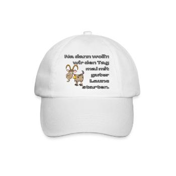 Gute Laune In Den Tag - Baseballkappe - Weiß/Weiß - Vorne