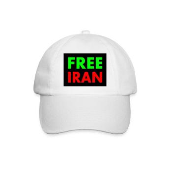 Free iran - Baseballkappe - Weiß/Weiß - Vorne