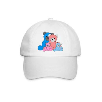 Teddyfamilie - Baseballkappe - Weiß/Weiß - Vorne
