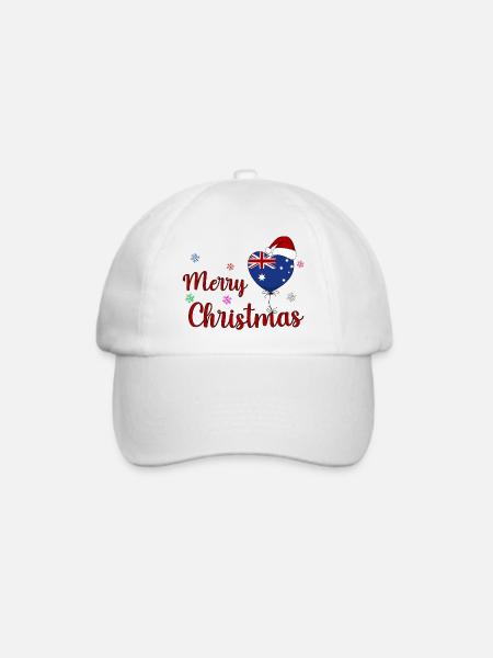 Merry Christmas Australia - Baseballkappe - Weiß/Weiß