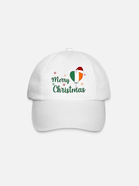 Merry Christmas Irland - Baseballkappe - Weiß/Weiß