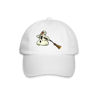 mad snowman - Baseballkappe - Weiß/Weiß - Vorne