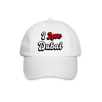 Ich liebe Dubai - Baseballkappe - Weiß/Weiß - Vorne