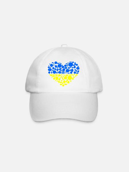 Ukraine - Baseballkappe - Weiß/Weiß