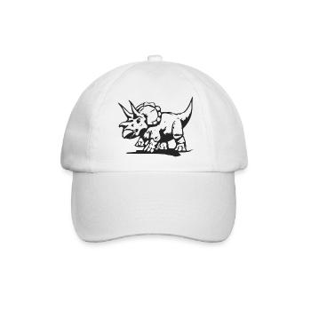 Triceratops - Baseballkappe - Weiß/Weiß - Vorne