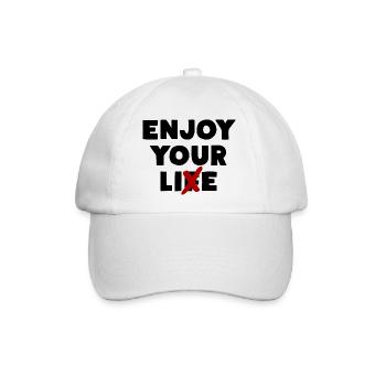 Enjoy Your Lie - Baseballkappe - Weiß/Weiß - Vorne