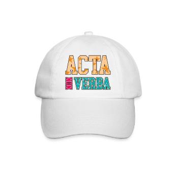 Taten statt Worte | Acta non verba | Lateinisch Phr - Baseballkappe - Weiß/Weiß - Vorne