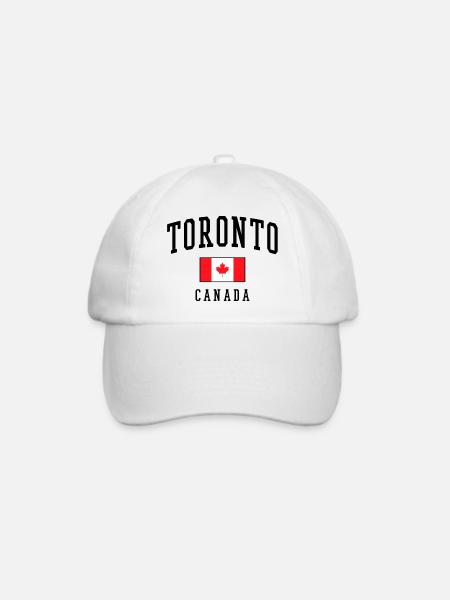 Toronto Kanada Flagge Design Geschenkidee - Baseballkappe - Weiß/Weiß