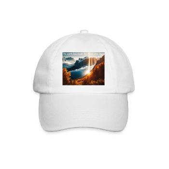 The earth has music for those who listen - Baseballkappe - Weiß/Weiß - Vorne