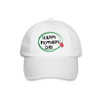 Alles Gute zum Muttertag Schriftzug 3 - Baseballkappe - Weiß/Weiß - Vorne
