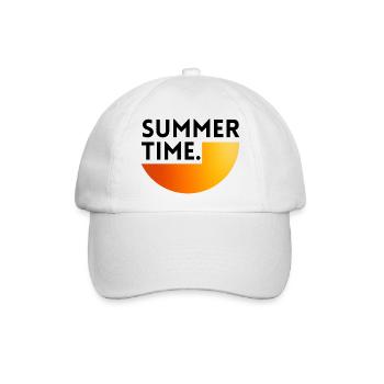 Sommerzeit - Sonnenuntergang - Baseballkappe - Weiß/Weiß - Vorne