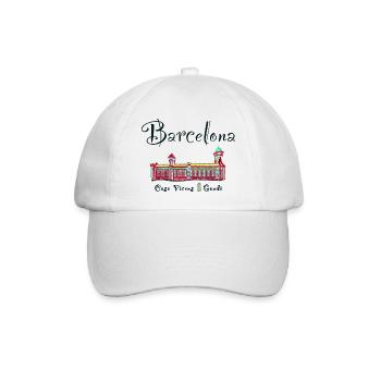 Barcelona, A. Gaudí, Casa Vicens, Spanien - Baseballkappe - Weiß/Weiß - Vorne
