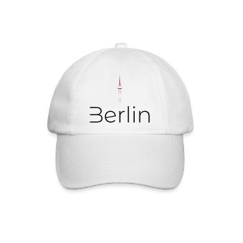 Berliner Fernsehturm Silhouette - Baseballkappe - Weiß/Weiß - Vorne