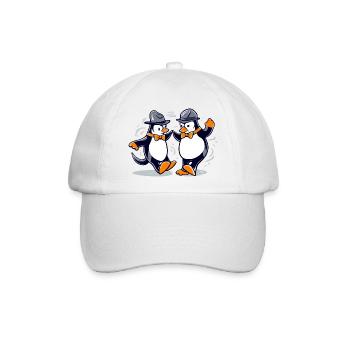 Pinguintanz Nr. 3 - Baseballkappe - Weiß/Weiß - Vorne