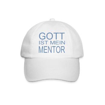 Gott ist mein Mentor - Baseballkappe - Weiß/Weiß - Vorne