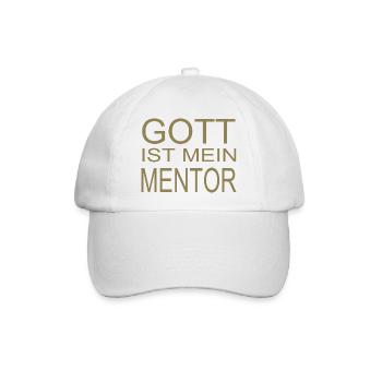 Gott ist mein Mentor - Baseballkappe - Weiß/Weiß - Vorne
