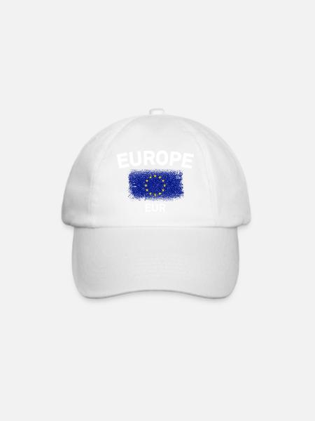 Europe Circle Flag Brush - Baseballkappe - Weiß/Weiß