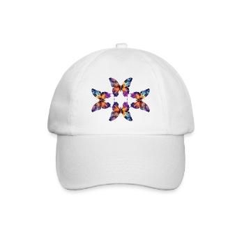 Magical butterflies - Baseballkappe - Weiß/Weiß - Vorne