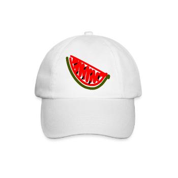 Wassermelone - Baseballkappe - Weiß/Weiß - Vorne