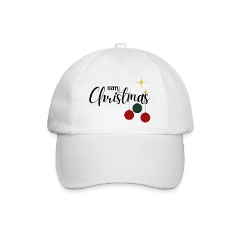 Merry Christmas - Baseballkappe - Weiß/Weiß - Vorne