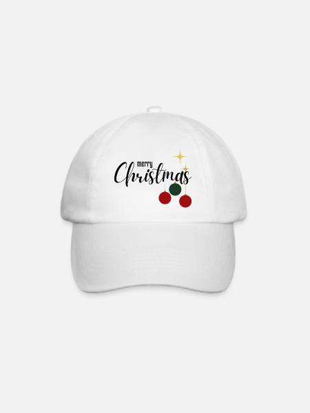 Merry Christmas - Baseballkappe - Weiß/Weiß
