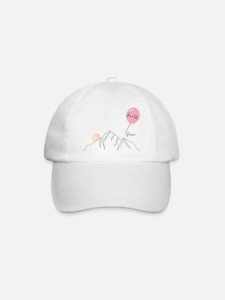 "Faithoverfear" – christliches, religiöses Design - Baseballkappe - Weiß/Weiß