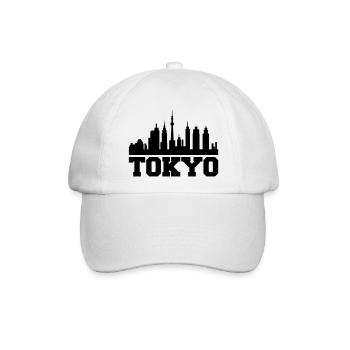 tokyo skyline - Baseballkappe - Weiß/Weiß - Vorne