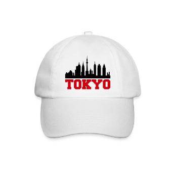 tokyo skyline - Baseballkappe - Weiß/Weiß - Vorne