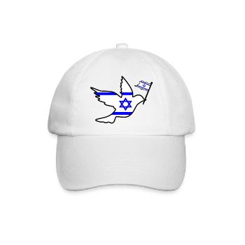 Israel Friedenstaube - Baseballkappe - Weiß/Weiß - Vorne