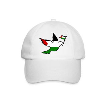 Free palestine - Baseballkappe - Weiß/Weiß - Vorne