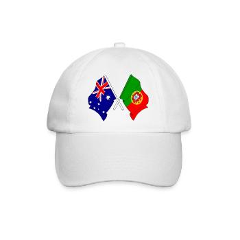 Flagge von Australien und Flagge Portugal - Baseballkappe - Weiß/Weiß - Vorne