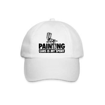 Autos lackieren ist mein Sport - Autolack Geschenk - Baseballkappe - Weiß/Weiß - Vorne