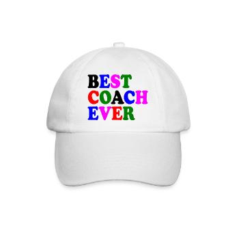 Best coach ever - Baseballkappe - Weiß/Weiß - Vorne