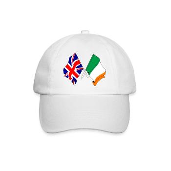 Flagge von England und Flagge von Irland - Baseballkappe - Weiß/Weiß - Vorne