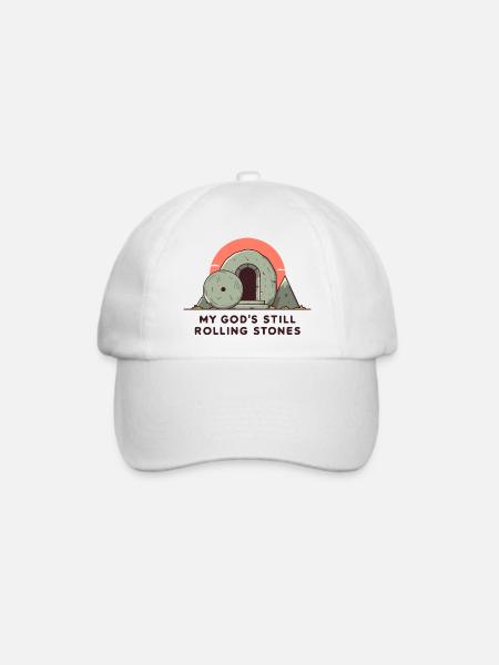 My God's still rolling - Baseballkappe - Weiß/Weiß