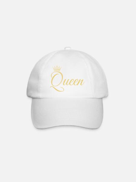 QUEEN! Personalisierbar - Baseballkappe - Weiß/Weiß