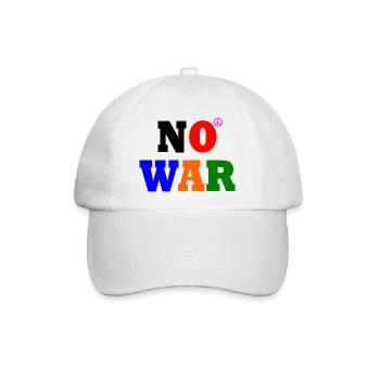 No war - Baseballkappe - Weiß/Weiß - Vorne