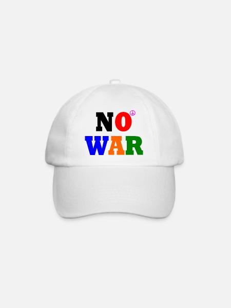 No war - Baseballkappe - Weiß/Weiß
