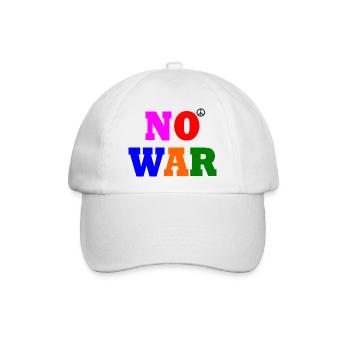 No war - Baseballkappe - Weiß/Weiß - Vorne