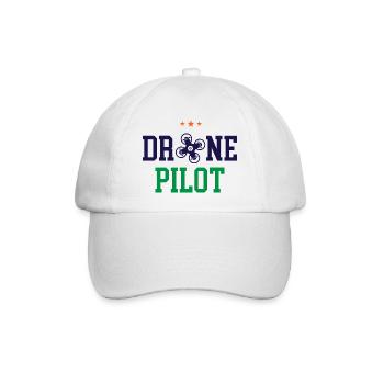 Drohnen-Pilot - Baseballkappe - Weiß/Weiß - Vorne