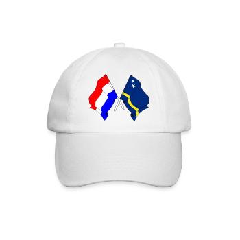 Flagge der Niederlande und Flagge von Curaçao - Baseballkappe - Weiß/Weiß - Vorne