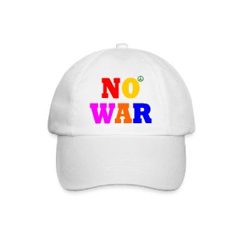 No war - Baseballkappe - Weiß/Weiß - Vorne